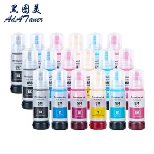 056 057 107 108 574 Cao Cấp Tương Thích Gốc Nước Đổ Mực Dye Cho Máy Epson L8050 L8058 L18050 L18058 ET-18100 Máy In