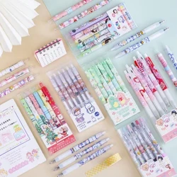 6 Stück/Box Cartoon Niedlicher Bär Dinosaurier Gelstift Schülerschreibstift 0,5 mm schwarze Tinte Schüler Schulschreibwaren Bürobedarf