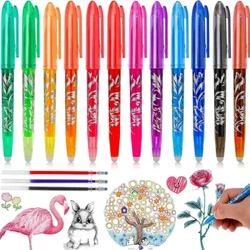 12 Màu Xong Xóa Được Bút Gel 0.5 Mm Nhiều Màu Đổ Kawaii Bút Màu Vẽ Viết Mực Gel Tháp Bóng Lăn Cổ Thụ bút Văn Phòng Phẩm