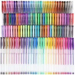 100 Dath Glóthach Peann Set Glitter Dúigh Mhiotalacha Daite Do Dhaoine Fásta Marcóir Líníochta Pinn Gearrleabhair Tréimhseacháin Soláthairtí Ealaíne