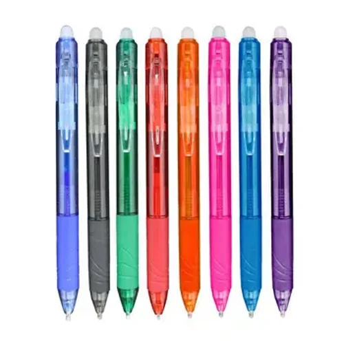0,7 mm Magic Erasable Pen Press Gel Pen Sæt 8 farver Sletbar Refill Rod Gel Ink Paper Rettractable Penne Vaskbar Håndtag Rod