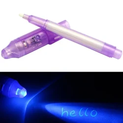 Magic Purple 2 I 1 UV Graffiti Sort lys Combo Creative Paper Ink Ink Pen Marker pen Highlighter Office