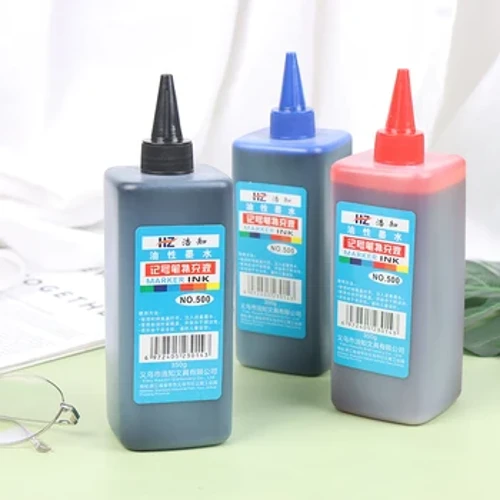 500 ml Kalıcı Kuru Grafiti Yağlı İşaretleme Kalemi Mürekkep Eklemek İçin İşaretleme Kalemi, Pürüzsüz ve Kullanımı Kolay Kırtasiye