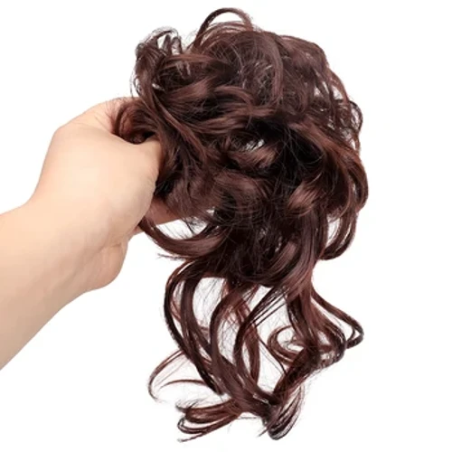 MANWEI Synthetic Curly Donut Chignon ma fa'a'au'au fa'a'au'au fa'a'au'au fa'a'au'au masiusi hair bun Updo mea fa'aopoopo Fa'apena mo Fafine.