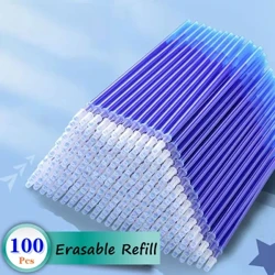 30/50/80 / 100Pcs / Lot 0,5 mm Gel ruçkasy Öçürip bolýan ruçka doldurgyç hasasy Mawy gara syýa mekdebi ýuwulýan tutawaç ýazuw kanselýariýa enjamlary