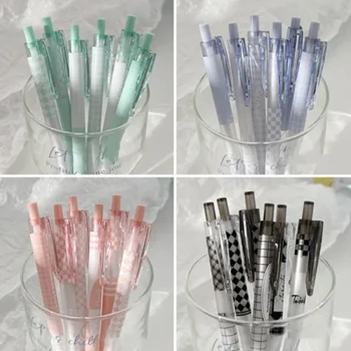 6 Cái/bộ Bút Gel Thời Trang Đáng Yêu Hàn Quốc Fashoin Văn Phòng Phẩm Bút Gel Đen 0.5 Mm Mực Sổ Lưu Bút Trở Lại Trường Đồ Dùng Học Sinh