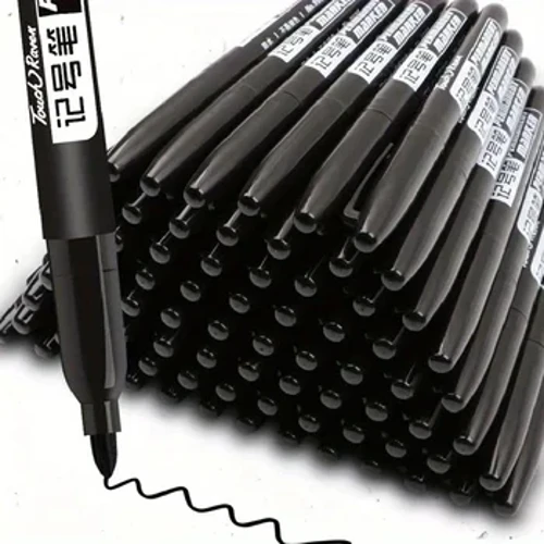 6 Cái/bộ Thường Trực Nghệ Thuật Bút Đánh Dấu Mỹ Điểm Mực Chống Thấm Mỏng Ngòi Thô Ngòi Đen Xanh Đỏ Mực 1.5mm Màu Sắc Bút Đánh Dấu