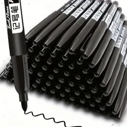 6 stk/sett Permanent Art Marker Pen Fine Point Vanntett Blekk Tynn Nib Crude Nib Svart Blå Rød Blekk 1,5 mm Fine Farge Marker Penner