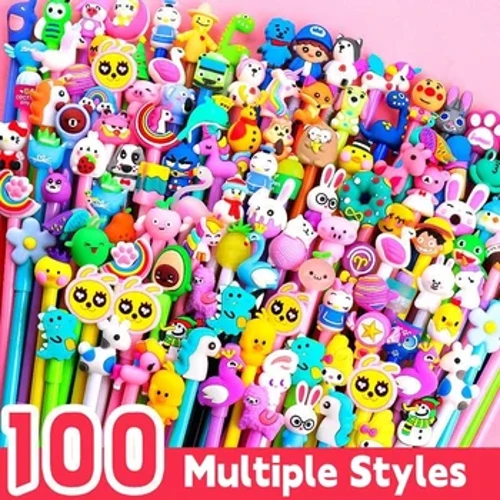 Eğitim Ofis Malzemeleri Sevimli Karikatür Jel Kalem 0.5/38 MM Mürekkep Kalem Hediye Okul Ödülü Öğrenci Hediye Eğlenceli Kız Kalem Random10/20/50/100pc