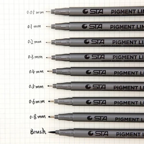 Stylos à pointe Fine, stylo à bille roulante à aiguille, encre liquide noire, pour faire des lignes précises, fournitures de bureau pour écrire, dessiner, croquis