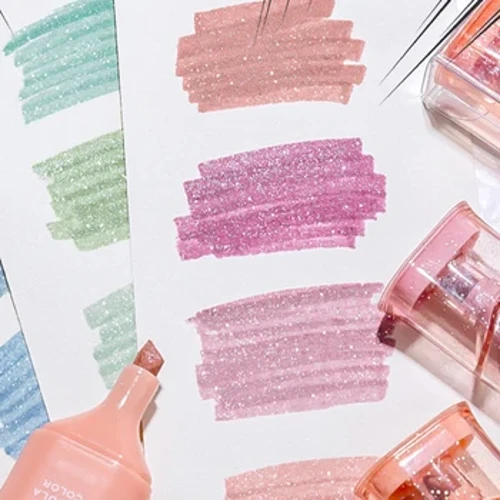 Ama-Glitter Highlighters, Ububanzi Bomugqa Ovumelanayo kanye Noyinki Osuselwe Wamanzi Ofakazela Ubufakazi be-Smudge Wokuthatha Inothi Elikhazimulayo, Umhleli, Ukubhalwa KweBhayibheli