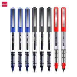 Pinn RollerBall Deli, Liathróid Rollta Dúigh Glóthach Leachtacha 0.5mm Mínphointe Liathróid Rollta Tapa Triomú Peann Glóthach le haghaidh Scríobh Oifig na Scoile