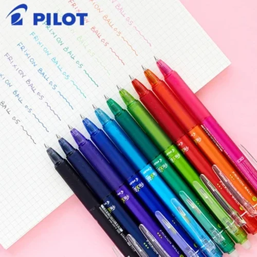Pilot Kapasitas Besar 0.5 Mm Sihir Dihapus Gel Pena dengan Multicolor Isi Ulang Set Sekolah Kantor Perlengkapan Menulis Alat Tulis Jepang
