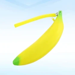 1PC Silicone Chuối Đựng Văn Phòng Phẩm Túi Bảo Quản Bút Túi Cho Bé Gái Bé Trai Học Vật Dụng Văn Phòng