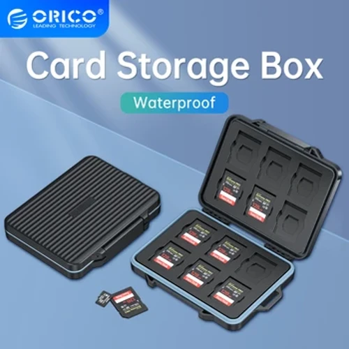 ORICO Custodia per scheda di memoria SD Custodia per supporto per scheda Micro SD Fodera morbida impermeabile per organizer per supporto per scheda HDD/CF/SD