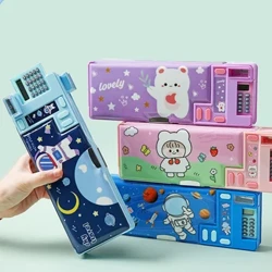 Pusa Fa'apipi'i Meatusi Palasitika Unicorn Bear Astronaut Meatusi Pencil Case Meaalofa a le A'oga mo Tamaiti Laiti Sapalai