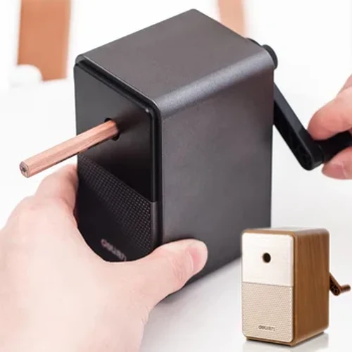 I-Pencil Sharpener Eshintshwayo ene-Long Lasting Blade Hand Crank Table Sharpener Machine Stationery