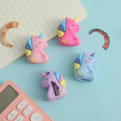 2/4pcs Katuni ya Watoto Unicorn Umbo Penseli Sharpener Mwanafunzi Penseli Sharpener Vifaa vya Vifaa vya Shule ya Kawaii