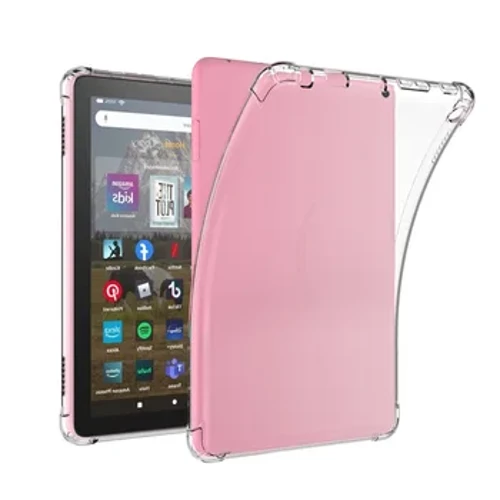 Achos Silicon Ar Gyfer Amazon Kindle Fire HD 8 2022 12th Gen 8.0 Clir Tryloyw Meddal TPU Back Tablet Clawr Coqe