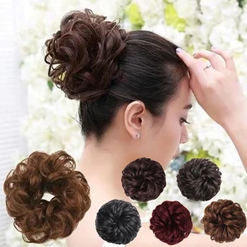 Peruca de cabelo sintético para mulheres, rabo de cavalo, extensão de cabelo, scrunchie, onda elástica, cacheado, peças de cabelo, envoltório