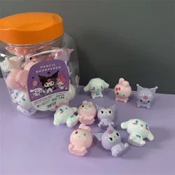 18-36pcs Ikhathuni I-Sanrio Kuromi I-Melody Cinnamoroll Doll Styling Ipensela I-Macaron Umbala Wembobo Eyodwa Ipensela yokulola
