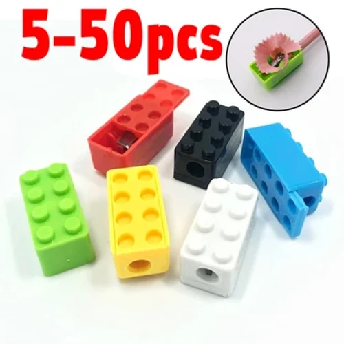 5-50 Con Khối Xây Dựng Gọt Bút Chì Hoạt Hình Nhựa Trẻ Em Văn Phòng Và Đồ Dùng Học Tập Sinh Viên Văn Phòng Phẩm Cung Cấp Ngẫu Nhiên