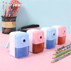 Creative Söt Säkerhet Blyertsvässare Handvevad Manuell Pen Skärverktyg Student Brevpapper Barn Present Skol Kontorsmaterial