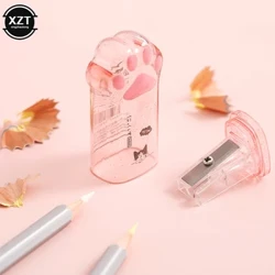 Gleoite Cruthaitheach Cat Peann luaidhe Sharpener Stáiseanóireacht Kawaii Girl Heart High Beauty Cat Claw Pencil Sharpener Soláthairtí Scoile