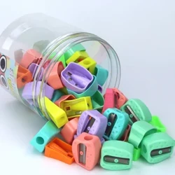 Mới 56 Chiếc Đồ Dùng Văn Phòng Sinh Viên Mini Dễ Thương Macaron Màu Nhựa Nhỏ Gọt Bút Chì 1804-229