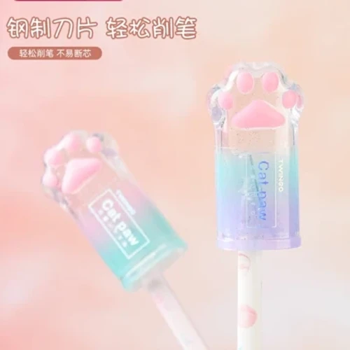 Cat's Paw Pencil Sharpener Cute Creative High-looking Cat Pencil Shapper Portable Mini Pencil Sharpener Student Stationery