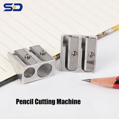 Apontador de lápis multifuncional com 2 furos, apontador para crianças, para escrita a carvão, esboço, desenho, ferramentas de aprendizagem, material escolar