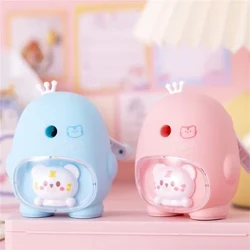 Cartoon Bleistift Sharpener Fir Primärschoul Studenten, Bleifräi Hand Sharpener Fir Léieren Stationery Supplies Bleistift Sharpener