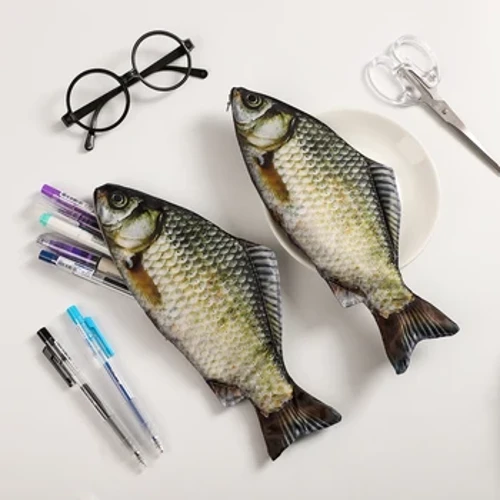 JIANWU Creative Simulated Salted Fish pliiatsiümbris Suure mahutavusega pliiatsid Kotikott Naljakad koolipliiatsikarbid Kirjatarbed