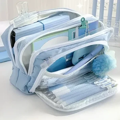 Dung Tích Lớn Túi Đựng Thẩm Mỹ Trường Trường Hợp Cô Gái Hàn Quốc Đựng Văn Phòng Phẩm Túi Bút Học Sinh Đồ Dùng Học Tập Túi Đựng
