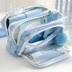 Dung Tích Lớn Túi Đựng Thẩm Mỹ Trường Trường Hợp Cô Gái Hàn Quốc Đựng Văn Phòng Phẩm Túi Bút Học Sinh Đồ Dùng Học Tập Túi Đựng