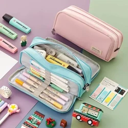 Katta hajmli qalam qutisi Kawaii yoqimli qalam qutilari talabalar qalam qutisi Katta maktab materiallari kantselyariya qalam sumkalari qutisi qalam sumkasi