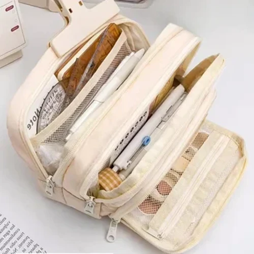 Chống Bẩn Màu Đen Dung Tích Lớn Túi Đựng Thẩm Mỹ Trường Hợp Đựng Văn Phòng Phẩm Túi Bé Trai Và Bé Gái Bút Đồ Dùng Học Tập
