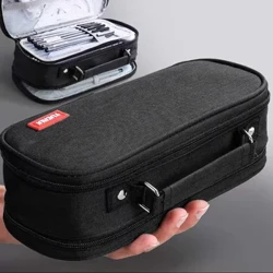 Bag Pensil 5-Haen Cynhwysedd Mawr Blwch Storio Achos Pen Arddull Unisex Syml Yn ôl i'r Ysgol Cyflenwadau Deunydd Ysgrifennu Affeithwyr