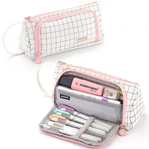Astuccio per matite Materiale scolastico Multistrato Grande penna per studenti Borsa portaoggetti Kawaii Penna Astuccio per ufficio Scuola Cancelleria carina