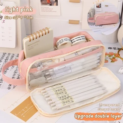 1 Chiếc Trong Suốt Túi Đựng Văn Phòng Phẩm Di Động Chống Nước Dung Tích Lớn Túi Bảo Quản Văn Phòng Phẩm Sinh Viên Túi Đựng Đồ Dùng Học Tập