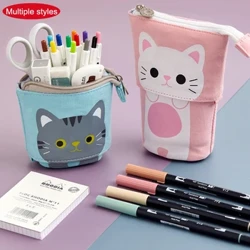 Kawaii Bút Chì Trường Hợp Cho Bé Gái Bé Trai Dây Kéo Mèo Hộp Bút Chì Đồ Dùng Học Tập Văn Phòng Phẩm Tặng Bật Lên Túi Trousse Scolaire