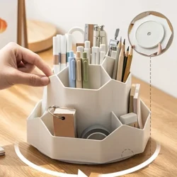 360 Degere Rotating Pen Paʻa Paʻa Paʻa Paʻa Paʻa Mea Hoʻonohonoho Kū i ka Hikina Nui Pencil Pot Plastic Makeup Brush Case Storage Tube