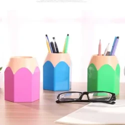 Portabil multifuncțional de birou Suport practic pentru oală pentru creion Suport creativ cu cap de creion Suport pentru pix Cutie organizatoare pentru depozitare stilou