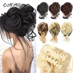 OLACARE Extensii de păr sintetice dezordonate și ondulate cu gheare coc chignon Extensii de păr Scrunchy Păr fals cu coadă pentru femei
