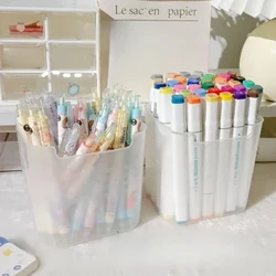 Stiftehalter aus Kunststoff mit großer Kapazität, Schreibtisch-Aufbewahrung, Schreibtisch-Organizer, Bleistift-Display-Becher, einfache Schreibwaren-Box, Bürozubehör