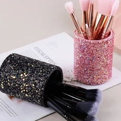 Mode Kvinder Glitrende Makeup Børstespand Kosmetisk Opbevaring Penneæske Blyant Vase Kam Læbestift Børstebeholder Hjem Opbevaringsboks