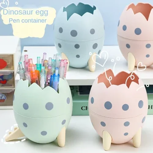 Dễ thương Trứng Khủng Long Có Thể Tháo Rời Bút Người Tổ Chức Bút Chì Nồi Hộp Đựng Văn Phòng Phẩm Văn Phòng Để Bàn Vật Trang Trí Hộp Bảo Quản Trẻ Em Quà Tặng