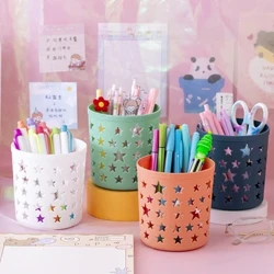 Ijodiy ichi bo'sh yulduzlar qalamli qozon ushlagichi cho'tkasi saqlash konteyneri Stol tashkilotchisi Plastik ish yuritish qalam ushlagichi Ofis materiallari