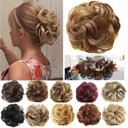 Jeedou Blêr Bun Chignon Pad Gwallt Toesen Rhaff Gwallt elastig Band Rwber Hairpiece Synthetig Affeithwyr Gwallt i Ferched