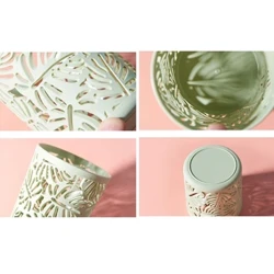 Dropship 1PC creativ Hollow Leaves Suport pentru oală Container de depozitare pentru perii